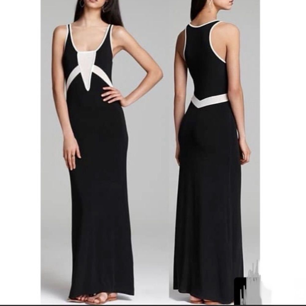 Townsen black and white Lee maxi dress